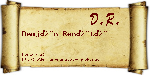 Demjén Renátó névjegykártya