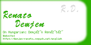 renato demjen business card